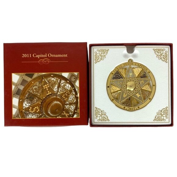 2011 Texas State Capitol Ornament Chandelier Design Christmas Collectible w Box - Picture 1 of 4